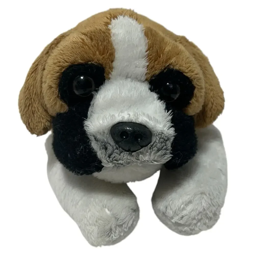 FAO Schwarz Plush Saint Bernard Puppy Dog Stuffed Animal Tan White